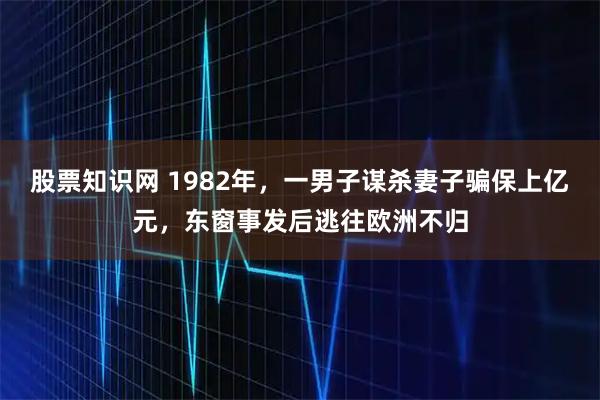 股票知识网 1982年，一男子谋杀妻子骗保上亿元，东窗事发后逃往欧洲不归